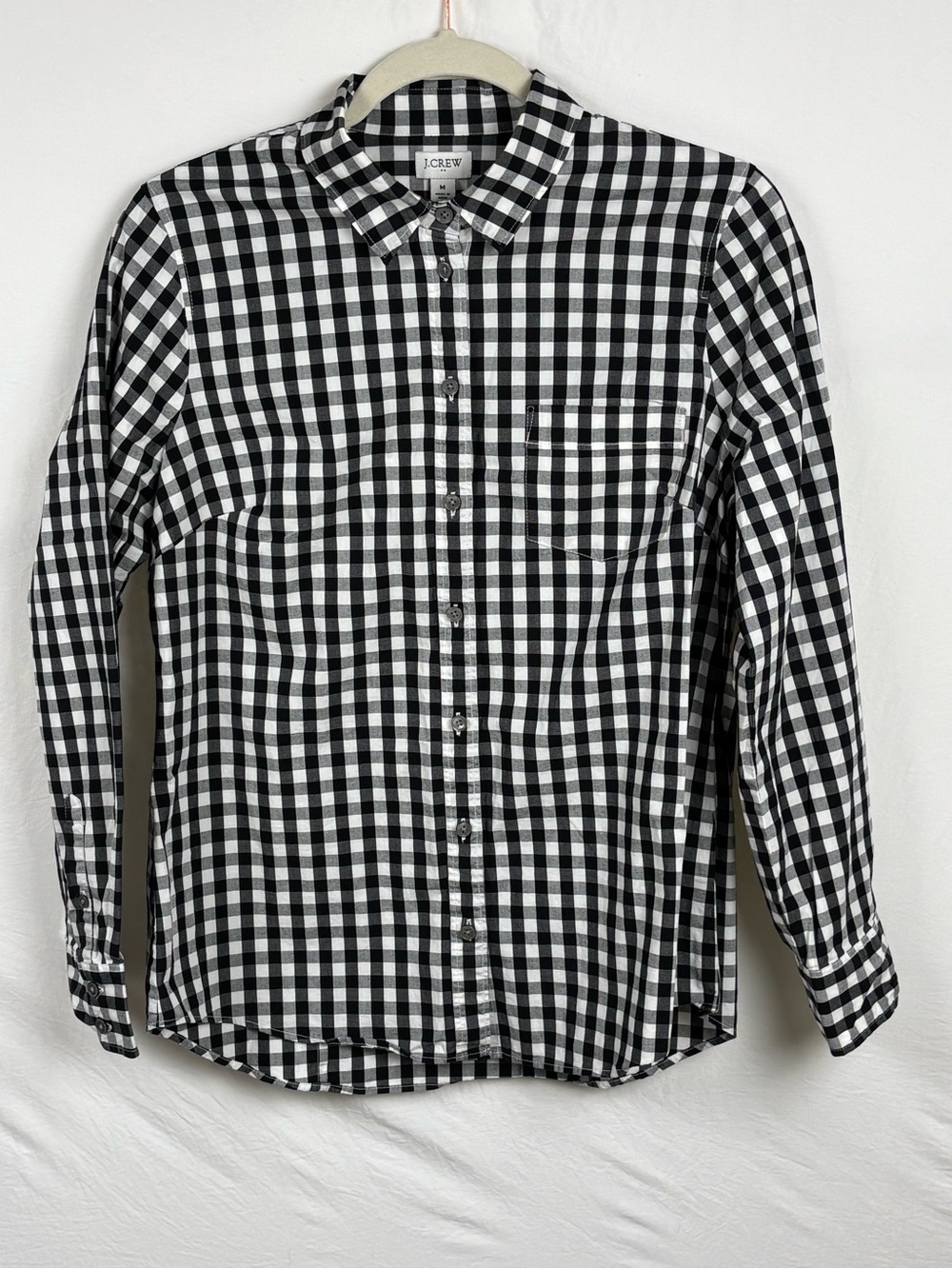 J. Crew women’s Medium Black and White Gingham Button-Down Shirt